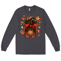 Smoke christmas afro messy bun Long Sleeve Tee - texasbilliewilder