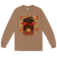 Toasted Coconut christmas afro messy bun Long Sleeve Tee - texasbilliewilder