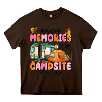 Chocolate Brown making memories one campsite at a time Heavy Core Tee - MaliasSmallBusiness
