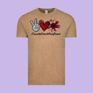 Peace Love Sunflower Vintage Tee Designed By Bettercallsaul