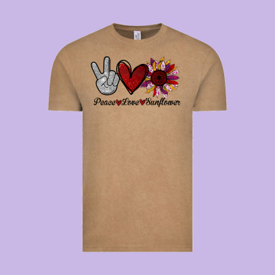 Peace Love Sunflower Vintage Tee Designed By Bettercallsaul
