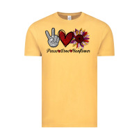 Vintage Mustard peace love sunflower Vintage Tee - Bettercallsaul