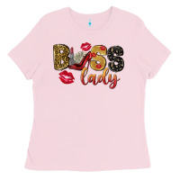 Bubblegum Pink boss lady with money Ladies Tee - NancyCooperArtShop