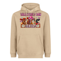Mushroom valentines day heifers Heavyweight Hoodie - CowhideDigitalArt