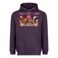 Plum valentines day heifers Heavyweight Hoodie - CowhideDigitalArt