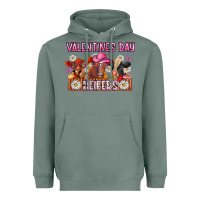 Sage valentines day heifers Heavyweight Hoodie - CowhideDigitalArt