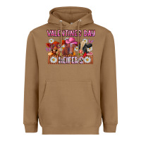 Toasted Coconut valentines day heifers Heavyweight Hoodie - CowhideDigitalArt