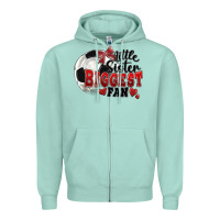 Seafoam little sister biggest fan soccer Zipper Hoodie - FaDigitalArtStudio