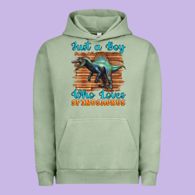 Just A Boy Who Loves Baby Spinosaurus Urban Hoodie Designed By Artiststas