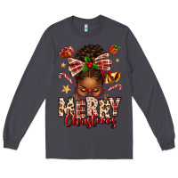 Smoke merry christmas afro messy bun Long Sleeve Tee - texasbilliewilder