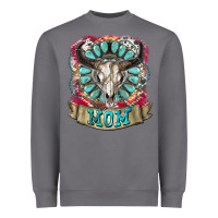 Storm Mom Bull Skull Mother's Day Heavyweight Sweatshirt - CowGirlArtShop
