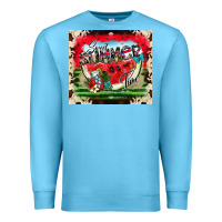 Ocean Blue Sweet Summer Time Premium Sweatshirt - CowhideDigitalArt
