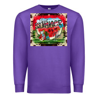 Purple Sweet Summer Time Premium Sweatshirt - CowhideDigitalArt