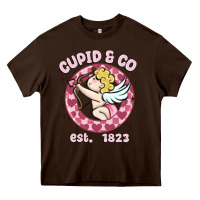 Chocolate Brown cupid co Heavy Core Tee - MaliasSmallBusiness