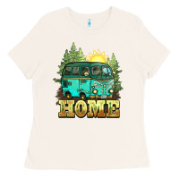 Bone camping caravan home Ladies Tee - NancyCooperArtShop