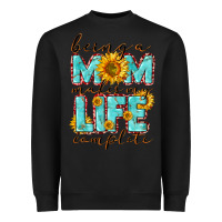Black Being a Mom makes my life complete Mother's Day Heavyweight Sweatshirt - CowGirlArtShop