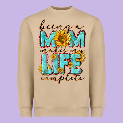 Being A Mom Makes My Life Complete Mother's Day Heavyweight Sweatshirt Designed By Cowgirlartshop