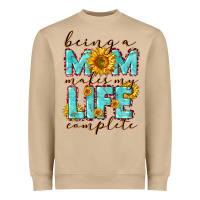 Mushroom Being a Mom makes my life complete Mother's Day Heavyweight Sweatshirt - CowGirlArtShop