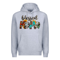 Heather Grey Western Blessed Mama Mother's Day Premium Hoodie - FaDigitalArtStudio