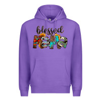 Purple Western Blessed Mama Mother's Day Premium Hoodie - FaDigitalArtStudio