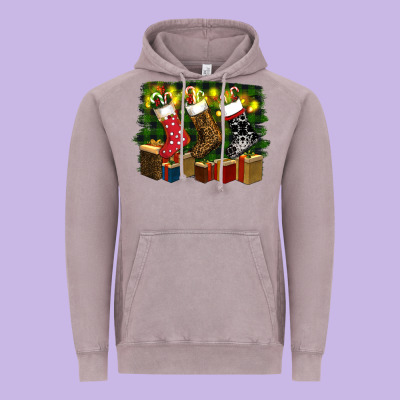 Christmas Santa Socks Vintage Hoodie Designed By Ranaportraitstore