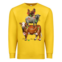 Christmas Cow Sheep And Chicken Premium Sweatshirt | Teevron