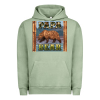 Pigment Oil Green papar bear Urban Hoodie - Artiststas
