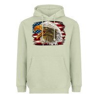 Matcha Western American Flag Eagle Heavyweight Hoodie - LillyAllenDesigns