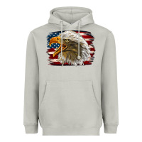 Moon Dust Western American Flag Eagle Heavyweight Hoodie - LillyAllenDesigns