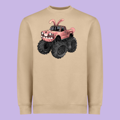 Easter Monster Truck Easter Day Heavyweight Sweatshirt Designed By Howdyjamesfarm