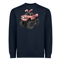 Navy Easter monster truck Easter Day Heavyweight Sweatshirt - HowdyJamesFarm