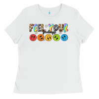 White feel your feelings Ladies Tee - NancyCooperArtShop