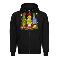 Black christmas with softball trees bbs Zipper Hoodie - BundleAndBundleShop