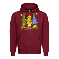 Burgundy christmas with softball trees bbs Zipper Hoodie - BundleAndBundleShop