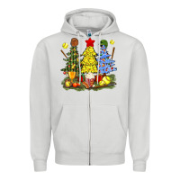 Dove Grey christmas with softball trees bbs Zipper Hoodie - BundleAndBundleShop