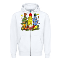 White christmas with softball trees bbs Zipper Hoodie - BundleAndBundleShop
