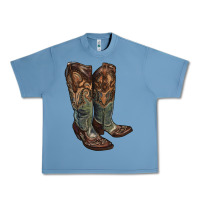 Pebble Blue cowgirl boots Urban Heavy Tee - RanaPortraitStore