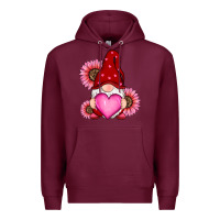 Burgundy valentine's day with sunflowers gnomes Premium Hoodie - RanaPortraitStore