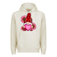 Oatmeal Heather valentine's day with sunflowers gnomes Premium Hoodie - RanaPortraitStore