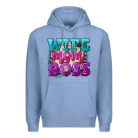 Colony Blue Wife mom boss Mother's Day Premium Hoodie - FaDigitalArtStudio