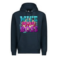 Navy Wife mom boss Mother's Day Premium Hoodie - FaDigitalArtStudio