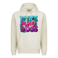 Oatmeal Heather Wife mom boss Mother's Day Premium Hoodie - FaDigitalArtStudio