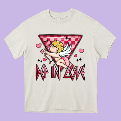 Def In Love Heavy Core Tee Designed By Maliassmallbusiness