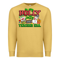 Antique Gold In My Holly Jolly Teacher Era Premium Sweatshirt - CowhideDigitalArt
