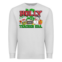 Dove Grey In My Holly Jolly Teacher Era Premium Sweatshirt - CowhideDigitalArt