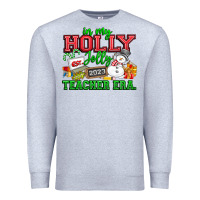 Heather Grey In My Holly Jolly Teacher Era Premium Sweatshirt - CowhideDigitalArt