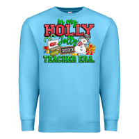 Ocean Blue In My Holly Jolly Teacher Era Premium Sweatshirt - CowhideDigitalArt