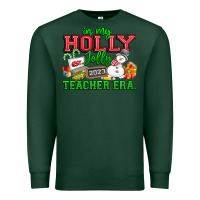 Sports Green In My Holly Jolly Teacher Era Premium Sweatshirt - CowhideDigitalArt