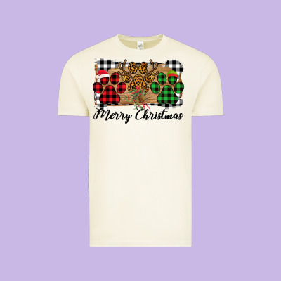 Merry Christmas Paws Vintage Tee Designed By Bettercallsaul