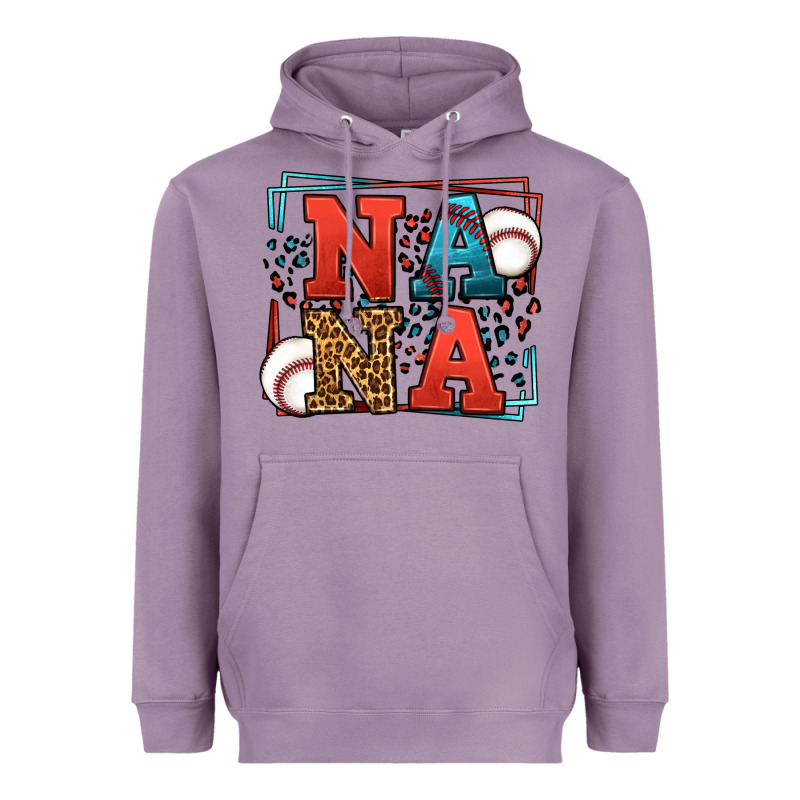 Baseball Nana Leopard Frame Heavyweight Hoodie by LillyAllenDesigns | Teevron